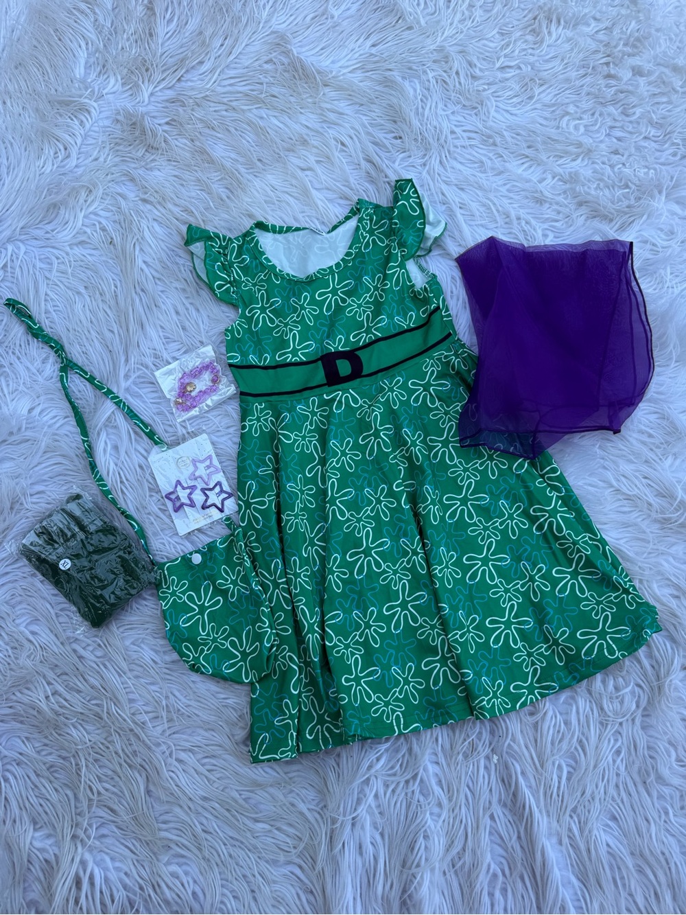 Girls inside out disgust costume (D7)